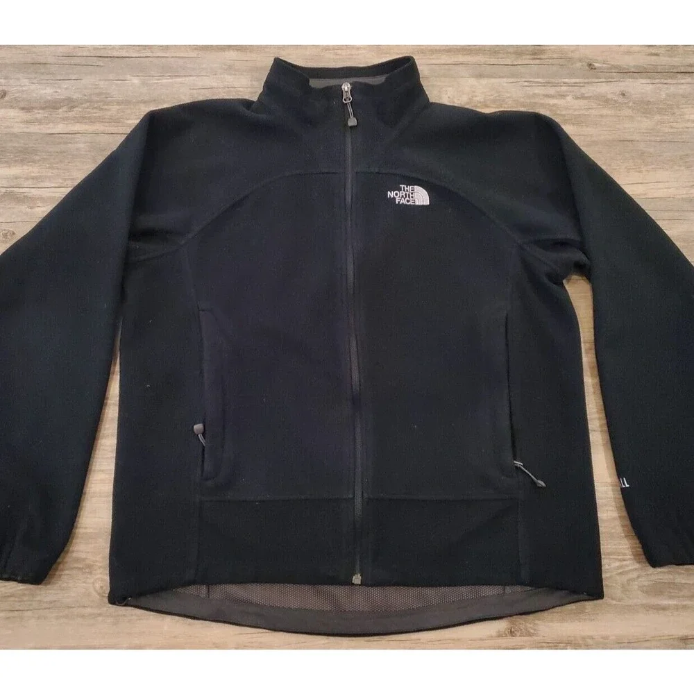 North Face WindWall Heavyweight Fleece Jacket Black Sz M Performance Full Zip